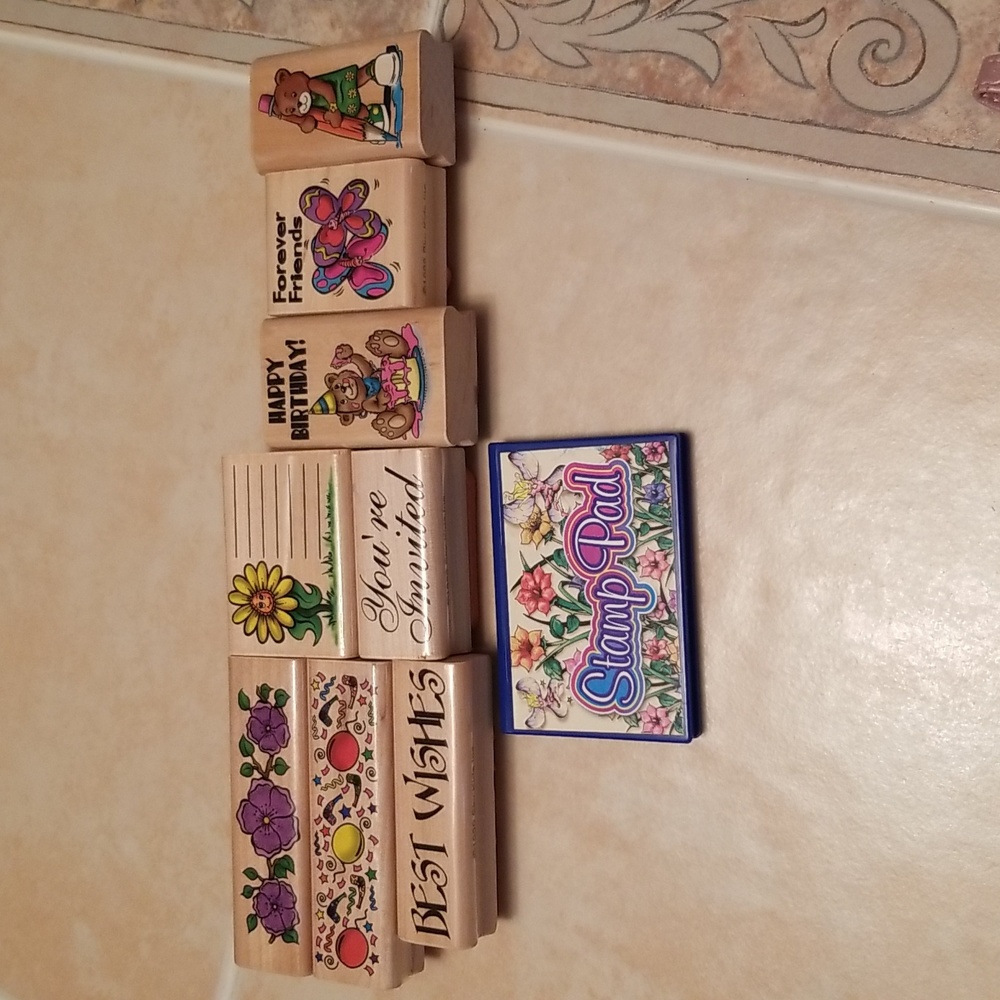 💮 VINTAGE WOODEN STAMP COLLECTION 💮